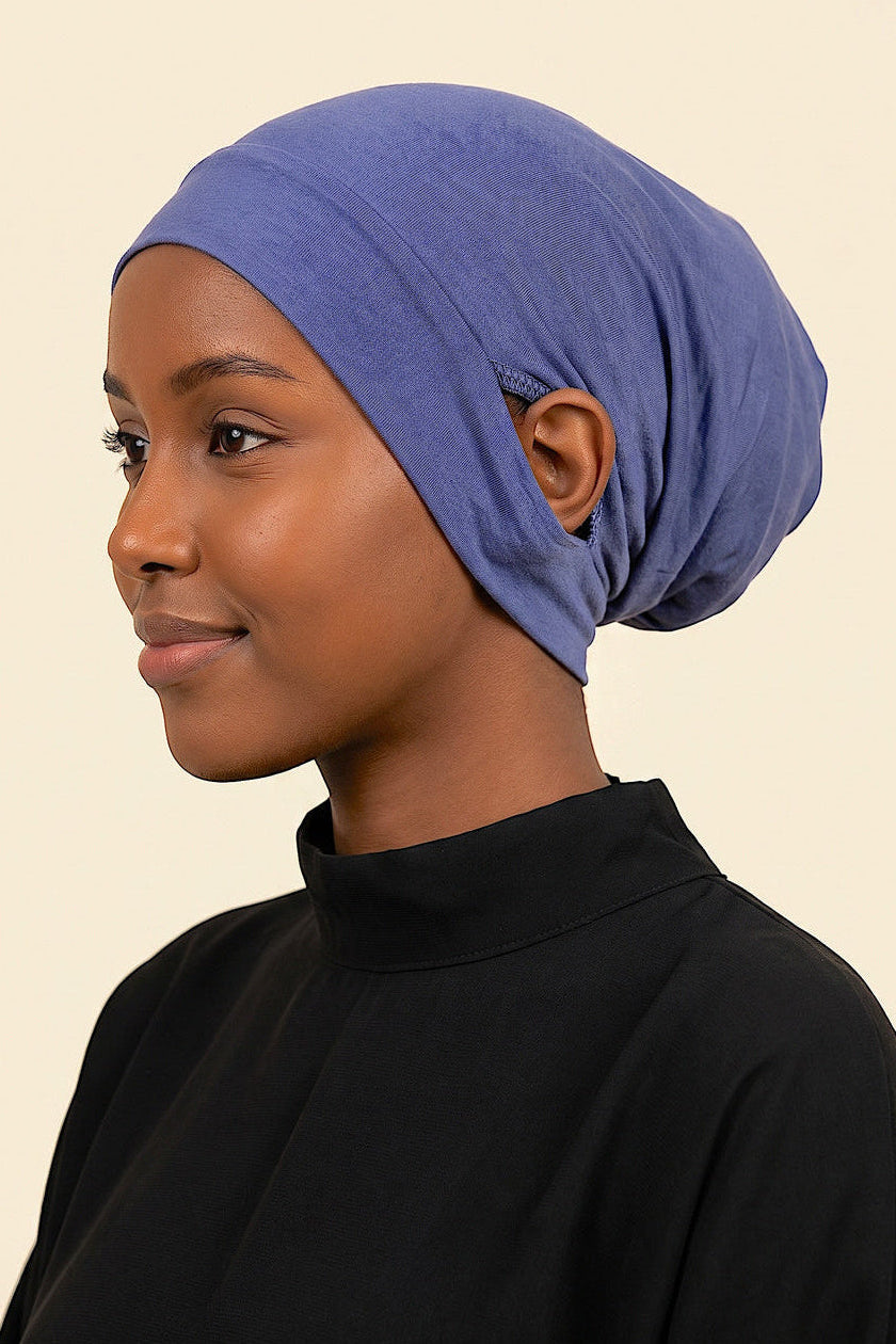 Iris ear free tube hijab under cap