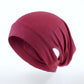Mulberry ear free tube hijab under cap, second view
