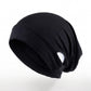 Black ear free tube hijab under cap, second view
