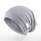 Cloud grey ear free tube hijab under cap, second view