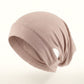 Blush ear free tube hijab under cap, second view