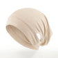 Cream ear free tube hijab under cap, second view