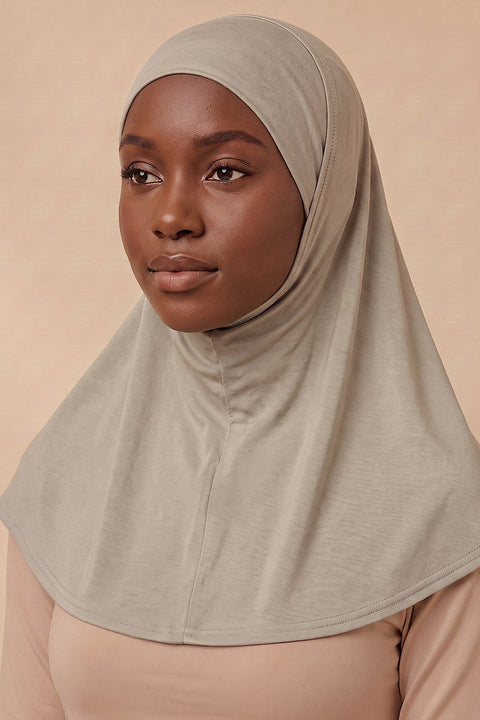 Stone adult full coverage hijab under cap