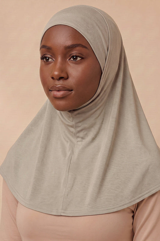Stone adult full coverage hijab under cap