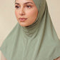 Desert sage adult full coverage hijab under cap