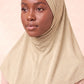 Sand adult full coverage hijab under cap