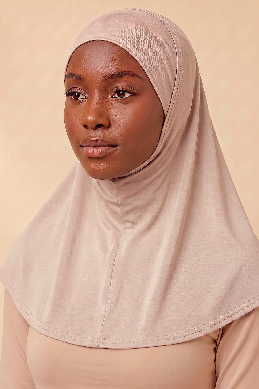 Blush adult full coverage hijab under cap