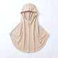Cream adult full coverage hijab under cap, second view