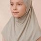 Stone children's full coverage hijab under cap