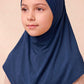 Navy children's full coverage hijab under cap