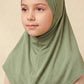 Desert sage children's full coverage hijab under cap