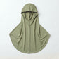 Desert sage children's full coverage hijab under cap, second view
