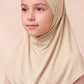 Sand children's full coverage hijab under cap