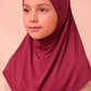 Mulberry children's full coverage hijab under cap