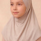 Blush children's full coverage hijab under cap