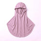 Mauve children's full coverage hijab under cap, second view