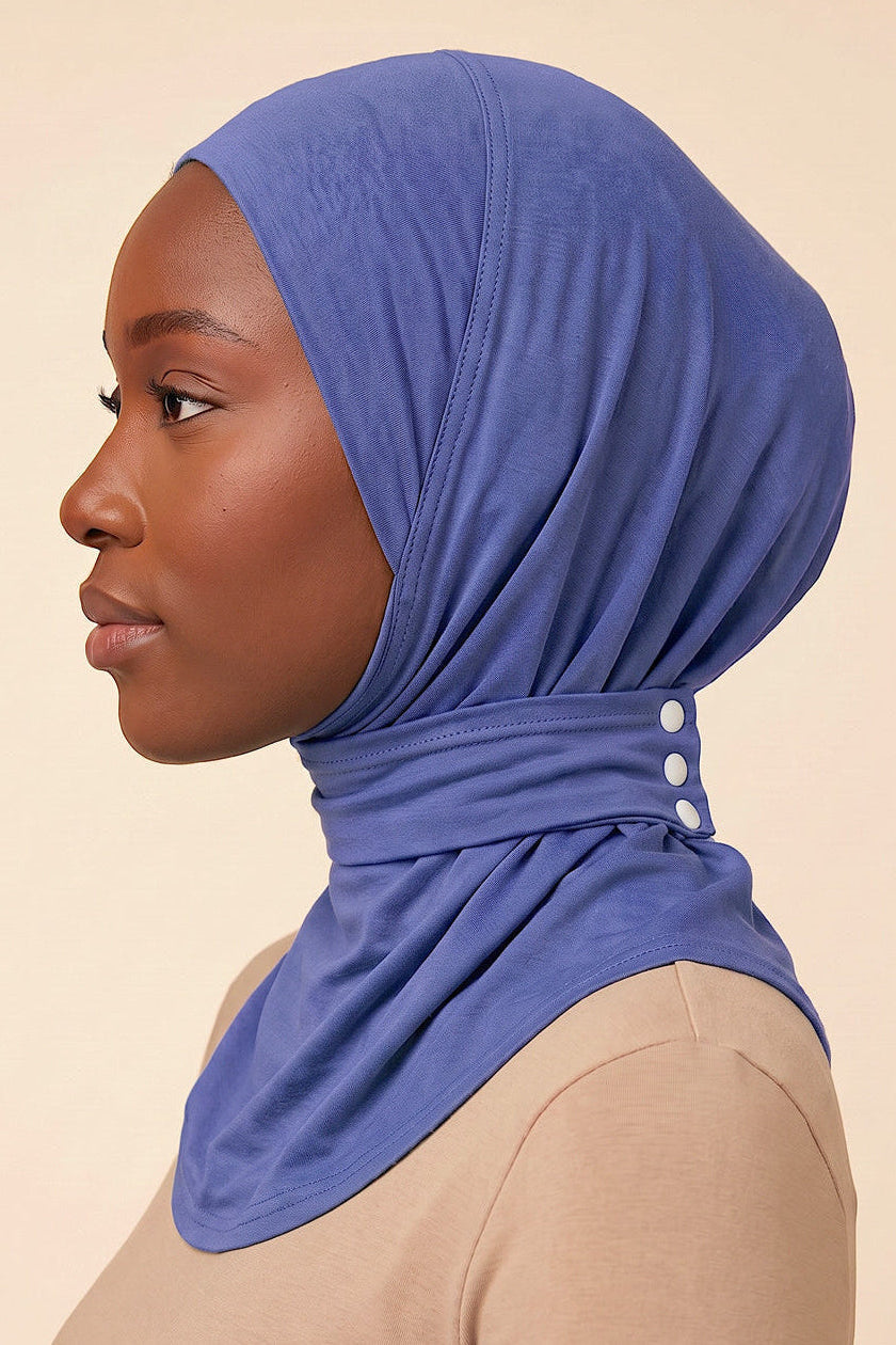 Iris adult snap hijab under cap