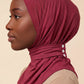 Mulberry adult snap hijab under cap
