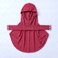 Mulberry adult snap hijab under cap, second view