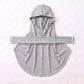 Cloud grey adult snap hijab under cap, second view