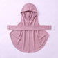 Mauve adult snap hijab under cap, second view