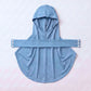 Sky blue children's snap hijab under cap, second view