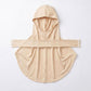 Cream children's snap hijab under cap, second view