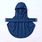 Navy children's snap hijab under cap, second view