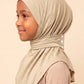 Sand children's snap hijab under cap