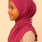 Mulberry children's snap hijab under cap
