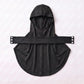 Black children's snap hijab under cap, second view
