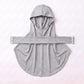 Cloud grey children's snap hijab under cap, second view