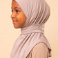 Blush children's snap hijab under cap