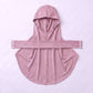 Mauve children's snap hijab under cap, second view