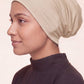 Stone tube hijab under cap