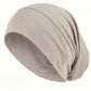 Stone tube hijab under cap, second view