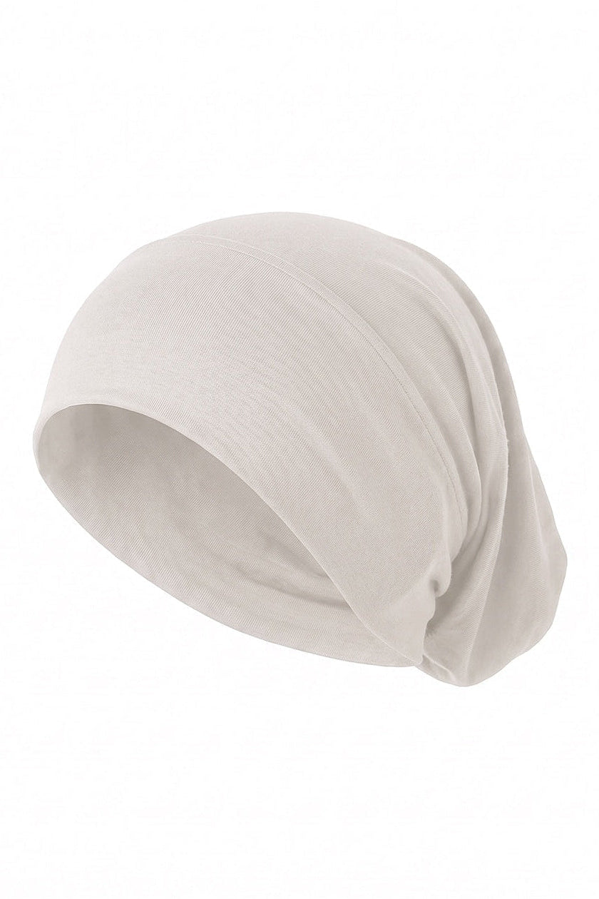 White tube hijab under cap, second view