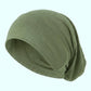 Desert sage tube hijab under cap, second view