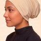 Sand tube hijab under cap