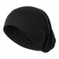 Black tube hijab under cap, second view