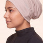 Blush tube hijab under cap
