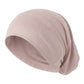 Blush tube hijab under cap, second view