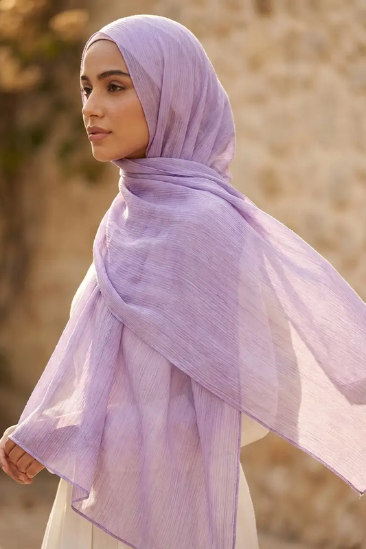 Lavender Crinkle Edition Thai Modal hijab by Al Emira