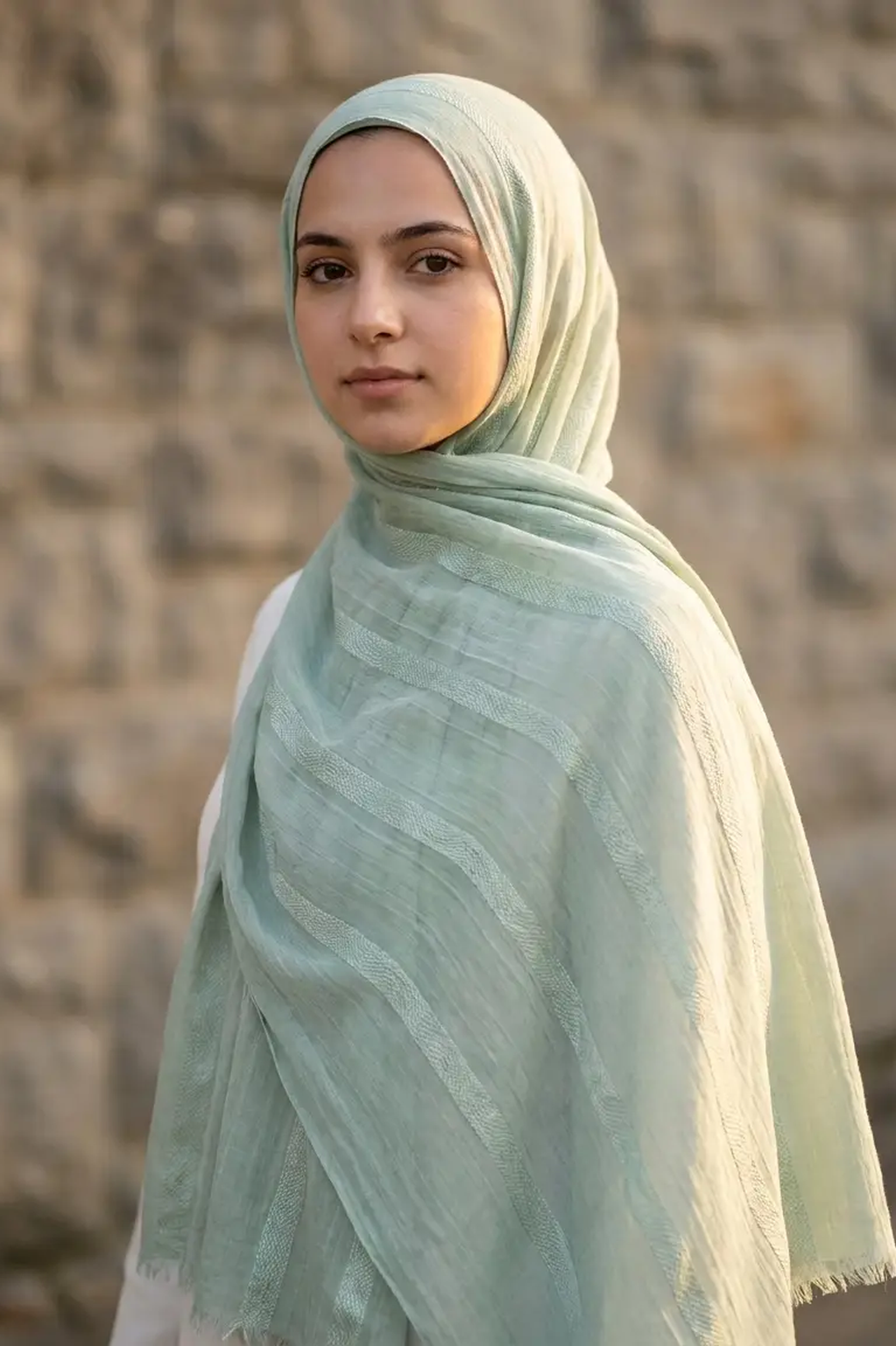 Sage Green Dobby Edition Thai Modal hijab by Al Emira