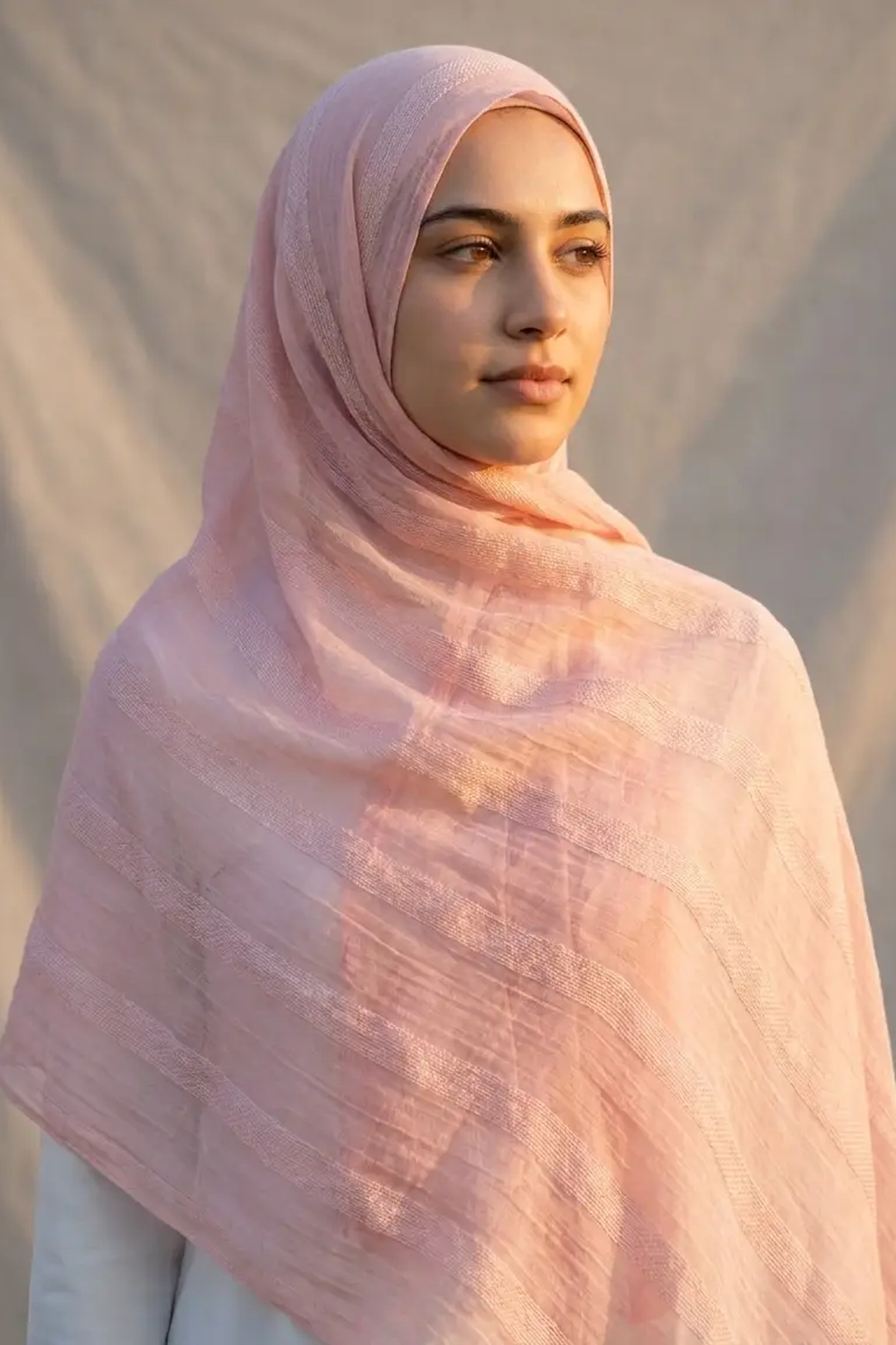 Blush Pink Dobby Edition Thai Modal hijab by Al Emira