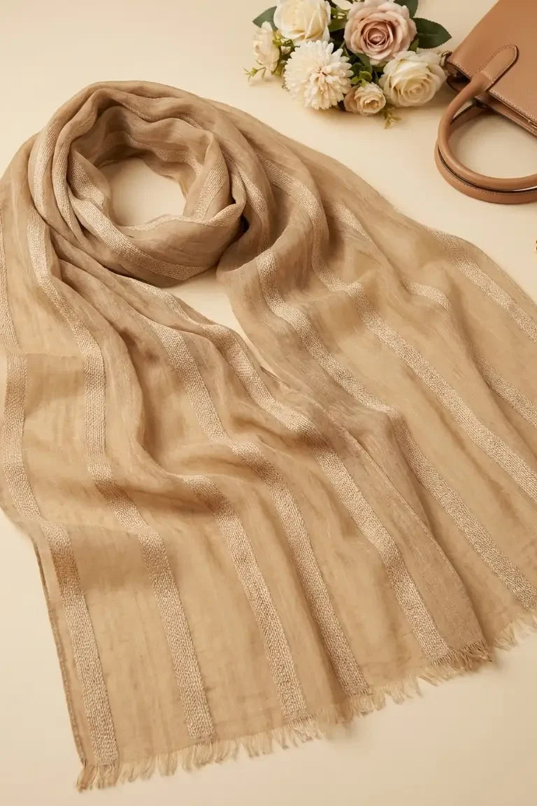 Camel Sand Dobby Edition Thai Modal hijab by Al Emira
