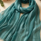 Jade teal dobby textured modal hijab, 190 x 85cm