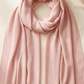 Pale blush pink slub textured modal hijab, 190 x 85cm