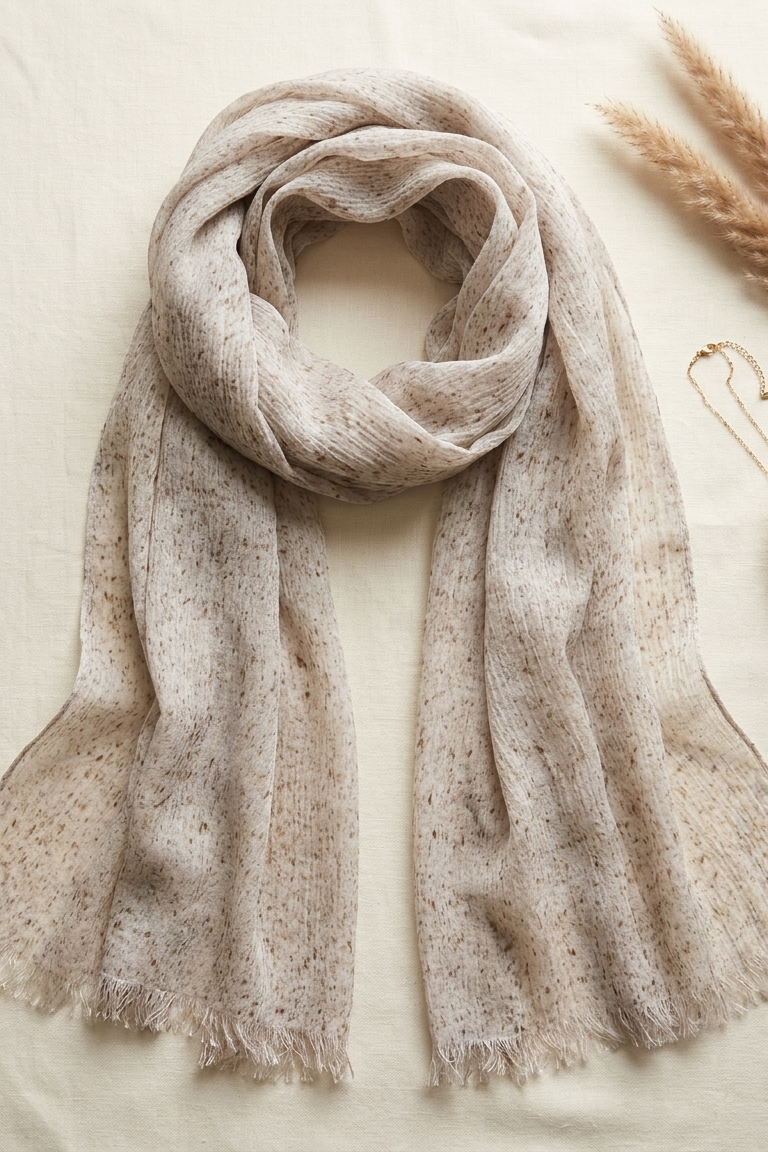 Mushroom Stonewash Speckle Edition Thai Modal hijab by Al Emira