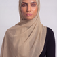 Latte Double Stitch Thai Modal hijab by Al Emira